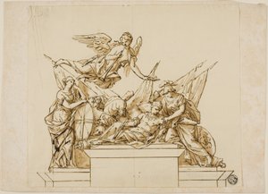 Projeto não executado para o Monumento ao Primeiro Duque de Marlborough de John Michael Rysbrack