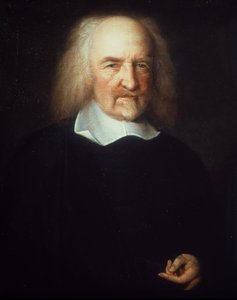 Retrato de Thomas Hobbes.filósofo inglês. (1588-1679) - pintura de John Michael Wright. Galeria Nacional de Retratos de Londres.