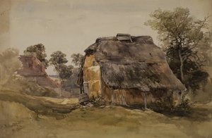 An Old Barn at Tunbridge Wells (aquarela sobre papel)