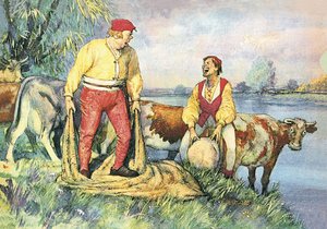 O Pai Natal grande e o Pai Natal pequeno de John Millar Watt