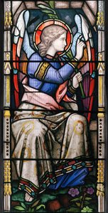 Anjo, detalhe de As Três Marias no Túmulo, 1865 (vitral)