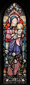 Dover, St Mary em Castro, Lavers & Barraud, John Millner Allen (1827-1902), Madonna e criança, 1861, adaptado de Gilbert Scott