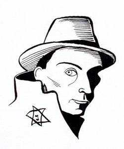 Felix Nussbaum, caricatura de John Minnion