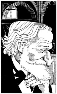 Giuseppe Verdi - retrato de perfil do compositor italiano, 9 ou 10 de outubro de 1813 - 27 de janeiro de 1901
