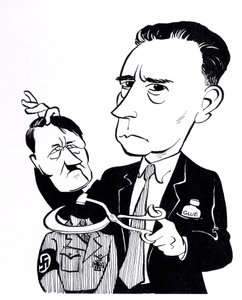John Heartfield, caricatura com Adolf Hitler de John Minnion