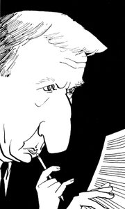 Richard Rodney Bennett, caricatura de John Minnion de John Minnion