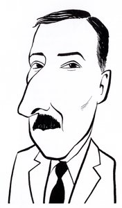 Stefan Zweig, caricatura de John Minnion