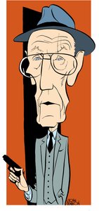 William S Burroughs, caricatura de John Minnion de John Minnion
