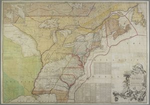 Um Mapa das Colónias Britânicas nos Estados Unidos