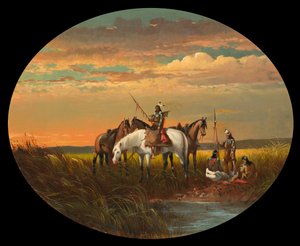 Uma Parada na Pradaria por uma Fumaça, c.1870