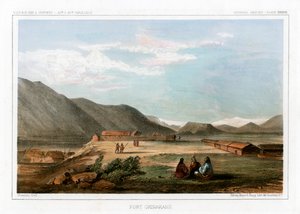 Fort Okinakane, EUA, 1856. de John Mix Stanley