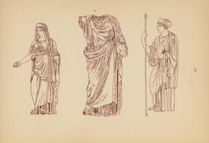 Fato de mulher da Grécia Antiga (litografia)