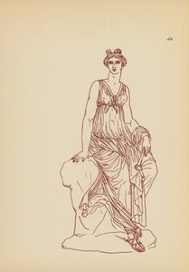 Fato de mulher da Grécia Antiga (litografia)