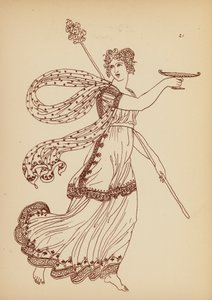 Fato de mulher da Grécia Antiga (litografia)