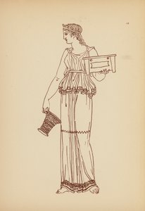 Fato de mulher da Grécia Antiga (litografia)