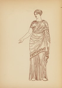 Fato de mulher da Grécia Antiga (litografia) de John Moyr Smith