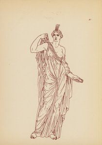 Fato de mulher da Grécia Antiga (litografia) de John Moyr Smith