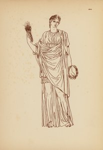 Fato de mulher da Grécia Antiga (litografia) de John Moyr Smith