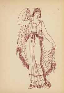 Fato de mulher da Grécia Antiga (litografia) de John Moyr Smith