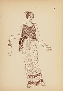 Fato de mulher da Grécia Antiga (litografia) de John Moyr Smith
