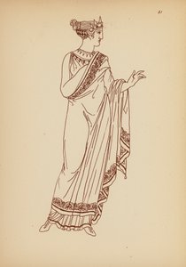 Fato de mulher da Grécia Antiga (litografia) de John Moyr Smith