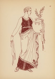 Fato de mulher da Grécia Antiga (litografia) de John Moyr Smith