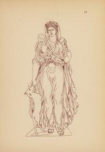 Fato de mulher da Grécia Antiga (litografia) de John Moyr Smith