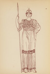 Fato de mulher da Grécia Antiga (litografia) de John Moyr Smith