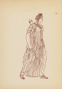 Fato de mulher da Grécia Antiga (litografia) de John Moyr Smith