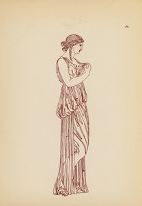 Fato de mulher da Grécia Antiga (litografia) de John Moyr Smith