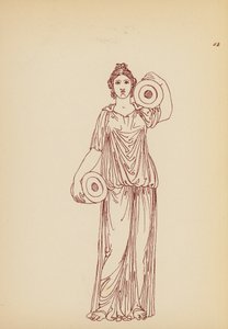 Fato de mulher da Grécia Antiga (litografia) de John Moyr Smith