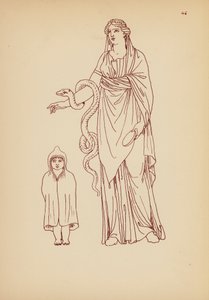 Fato de mulher da Grécia Antiga (litografia) de John Moyr Smith