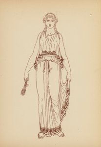 Fato de mulher da Grécia Antiga (litografia) de John Moyr Smith