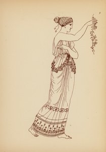 Fato de mulher da Grécia Antiga (litografia) de John Moyr Smith