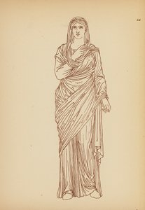 Fato de mulher da Grécia Antiga (litografia) de John Moyr Smith