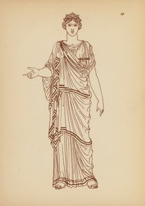 Fato de mulher da Grécia Antiga (litografia) de John Moyr Smith