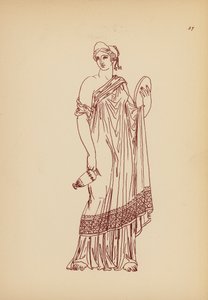 Fato de mulher da Grécia Antiga (litografia) de John Moyr Smith
