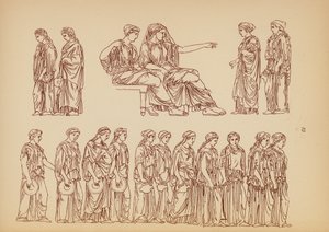 Fato de mulher da Grécia Antiga (litografia) de John Moyr Smith