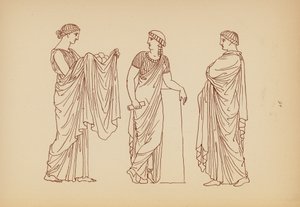 Fato de mulher da Grécia Antiga (litografia) de John Moyr Smith
