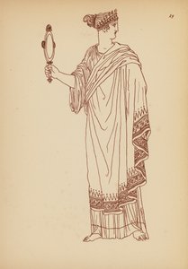 Fato de mulher da Grécia Antiga (litografia) de John Moyr Smith