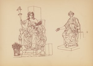 Fato de mulher da Grécia Antiga (litografia) de John Moyr Smith