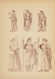 Fato de mulher da Grécia Antiga (litografia) de John Moyr Smith