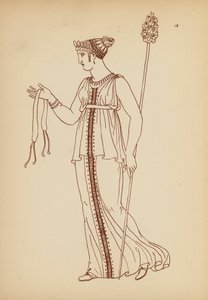 Fato de mulher da Grécia Antiga (litografia) de John Moyr Smith