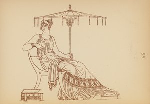 Fato de mulher da Grécia Antiga (litografia) de John Moyr Smith