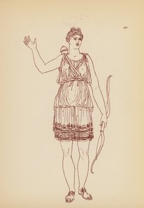 Fato de mulher da Grécia Antiga (litografia) de John Moyr Smith