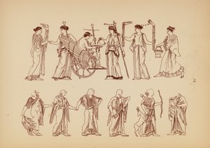 Fato de mulher da Grécia Antiga (litografia) de John Moyr Smith