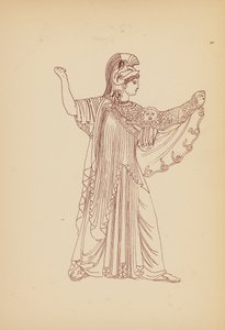 Fato de mulher da Grécia Antiga (litografia) de John Moyr Smith