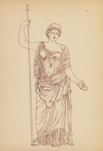 Fato de mulher da Grécia Antiga (litografia) de John Moyr Smith