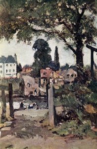 Twickenham Ferry (lito colorido)