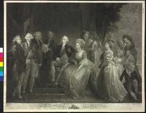 Rei de Inglaterra com a sua mulher e os seus filhos Jorge III